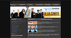 Desktop Screenshot of alacartetranslations.com