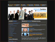 Tablet Screenshot of alacartetranslations.com